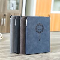 Free Make logo A5 Notebook Name Custom Leather Writing Pads Binder Black Diary Office School Supply Leader Gift with Pen Box Note Books Pads