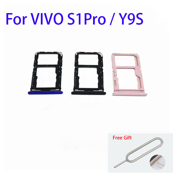 ถาดใส่ซิมการ์ด S1Pro ขาตั้งสำหรับ VIVO/Y9S/S1 PRO ซิมการ์ดอะแดปเตอร์ซิมการ์ดกับ Micro การ์ด SD ถาดใส่ช่องอะไหล่อะแดปเตอร์ส่วน