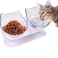 Cat Bowls Pet Feeding Bowl Cat Water Bowl Durable Fall Resistant 15 Degree Tilt Double Cat Food Bowl High Quality And Practical