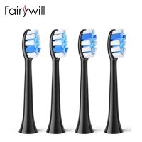 Fairywill หัวเปลี่ยนหัวแปรงสีฟันไฟฟ้า P11สำหรับ T9 P11 P80 4ชิ้น