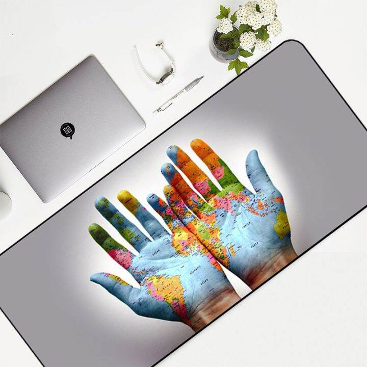 World Map Large Mouse Pad Plus Size Mouse Pad World Map Illustration