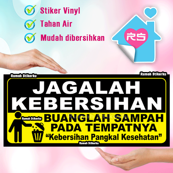 Stiker Jagalah Kebersihan Buanglah Sampah Pada Tempatnya | Lazada Indonesia