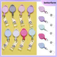 BETTERFORM 1pc ทนทาน Unisex คลิป เครื่องเขียน คลิปป้องกันการสูญหาย เชือกเส้นเล็ก พวงกุญแจ พับเก็บได้ ที่ใส่ป้าย