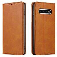 ● For samsung S10 mobile phone holster A51 following A21S magnetic suction clamshell case Note 10 calf