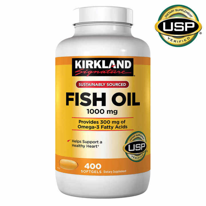 Kirkland Fish Oil 1000 mg 400 Softgels Lazada