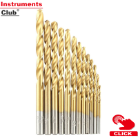 Instruments 13ชิ้น/เซ็ต HSS ชุบไทเทเนียม Twist เจาะบิตชุดระบบเมตริก1.5-6.5Mm ไม้คุณภาพสูงไม้เครื่องมือเจาะโลหะ