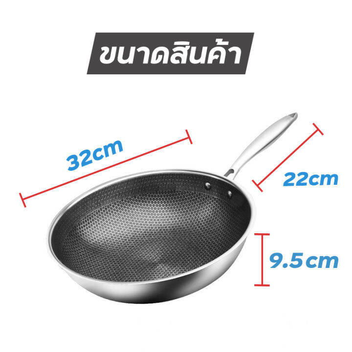 กระทะรังผึ้ง-non-stick-ขนาด-34cm-กระทะสแตนเลส-pan-กระทะเกาหลี-กระทะก้นลึก-กะทะเหล็ก-กระทะทรงกลม-กระทะไม่ติดกระทะ-teflon-cooking-กระทะทอด