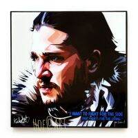 Jon Snow จอน สโนว์ ซีรี่ย์ Game of Thrones GOT รูปภาพ​ติด​ผนัง​ pop art ​พร้อมกรอบและที่แขวน กรอบรูป​​ ของขวัญ