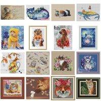 【hot】⊙♗✔  dog tiger Stich Embroidery set drawing Needlework PDF by Email