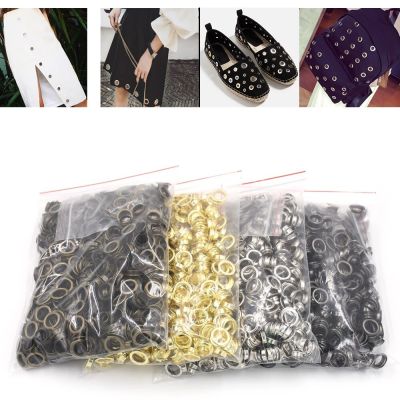 Wholesale 100 Sets 1.5mm-8mm Inner Size Plating Eyelets Rivets Metal Buttonholes Buckle Clothing Buttons Accessories Haberdashery