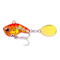 HENGJIA Rotating Metal VIB Vibration Bait 9g 14g 16g Spinner Sinking Spoon Pin Crankbait Sequins Baits Fishing Tackle