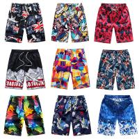 (ETX)Men Casual Printed Shorts Sweatpants Sports Pants Summer Quick Dry Gym Training Workout Breathable Mesh Basic Beach Board Shorts