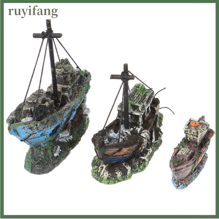 ruyifang-เรซินตกแต่งเรือโจรสลัดเรือตู้ปลาตกแต่งเรือ