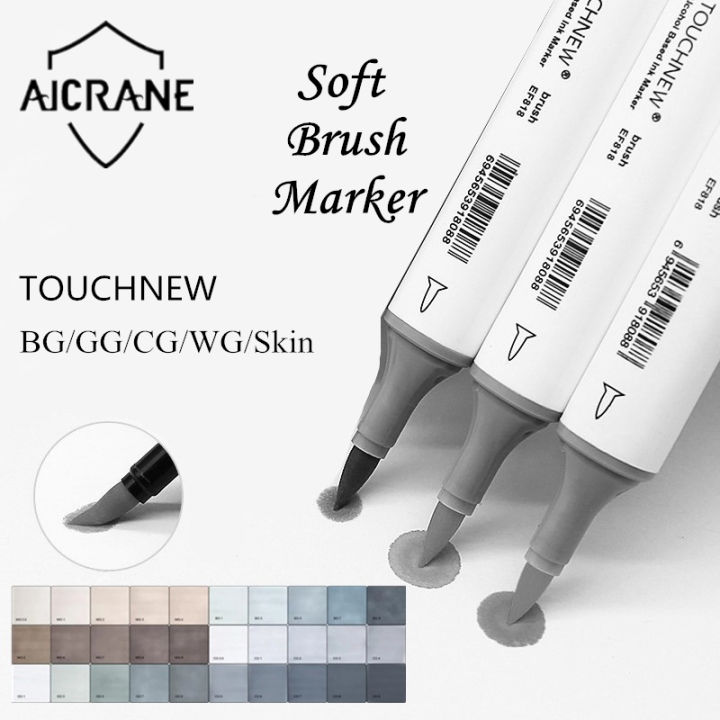 Aicrane ปากกามาร์กเกอร์6/12/สีเทาสี Art Markers คู่เคล็ดลับมาร์คเกอร์สำหรับสเก็ตภาพหมึกแอลกอฮอล์โทนอุปกรณ์ศิลปะ  | Lazada.Co.Th