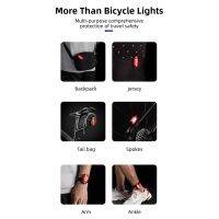 ROCKBROS Bicycle Tail Light MTB Road Warning Helmet Light Rear Bag Light Cycling Mini Portable Bike Accessories