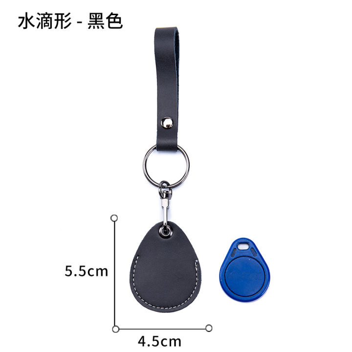 cw-cow-leather-card-holder-keychain-key-ring-door-lock-access-tags-id-card-case-keychain-access-card-bag-key-tag-ring