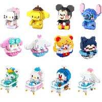 294Pcs Disney Micro บล็อกตัวต่อ StellaLou เจลาโตนี Stitch Angel เพชรอิฐของเล่นสำหรับของขวัญสำหรับเด็ก