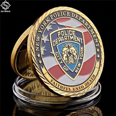 นิวยอร์กนิวยอร์กใหม่เครื่องสังเวยวีรบุรุษตำรวจของที่ระลึกเหรียญนกอินทรีท้าทายเหรียญสหรัฐอเมริกา