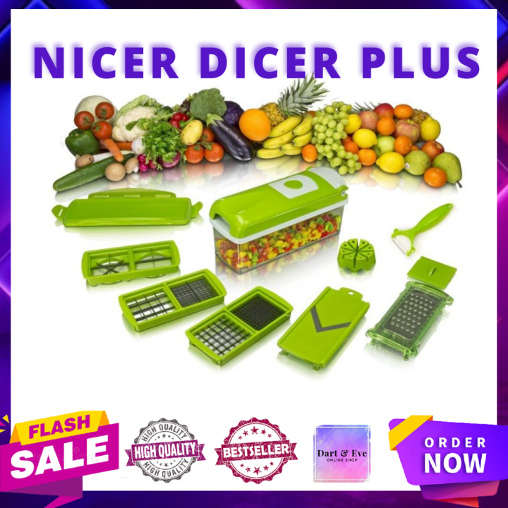 Nicer Dicer Genius NicerDicer Plus As Seen on TV Multi Chopper 12