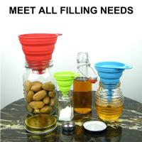 ‘【；】 3 Sizes Silicone Folding Funnels Kitchen Portable Universal Funnel Liquid Fill Transfer Auto Engine Oil Petrol Change Funnel