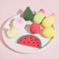 Fruit Cartoon Series Powder Puff Peach Beauty Makeup Egg Air Cushion Powder Puff Storage Box Makeup Sponge Makeup Egg Cosmetics