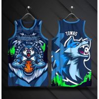 2023 NEWNylon เสื้อบาสเก็ตบอล Spandex Wolves 01 Karl Anthony Towns All Sublimated