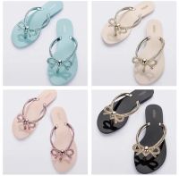 ♔ 2022 New Women Melissa Fashion Shoes Lovely Bow Summer Flip Flops Melissa Slipper Outdoor Basic Beach Shoes Zapatos De Muje