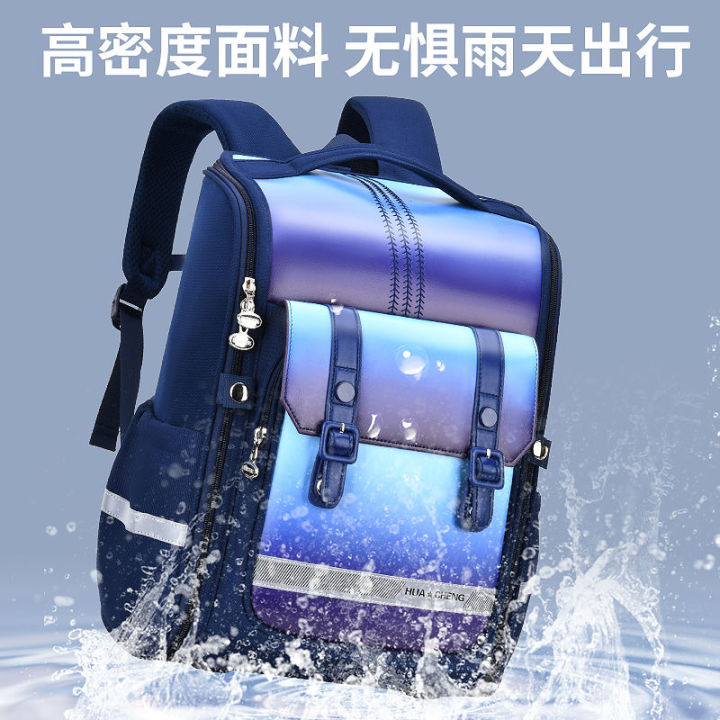 jojo-กระเป๋านักเรียนกันน้ำ-กระเป๋าผู้ชายน้ำหนักเบากระเป๋านักเรียนกระดุมสองสามถึงโรงเรียนประถมนักเรียนหญิงหนังสือขนาดใหญ่สามมิติเกรดหก