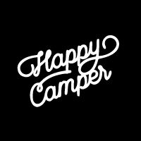 【SALE】 nohowalo1974 สติกเกอร์รูปลอกรถ Happy Camper มีตัวอักษรไวนิล15.2*10.8ซม. สีดำ/ ขาวกันน้ำอุปกรณ์เสริมสำหรับ Mercedes BENZ Alfa Romeo Peugeot