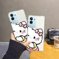 เคสโทรศัพท์ VIVO V29 Pro V29e Y77 Y02s Y02 Y02A Y02T 5G เคส ปลอก ข้อเสนอสุดพิเศษ ดีไซน์ใหม่ ความคิดสร้างสรรค์ น่ารัก การ์ตูน HelloKitty ซิลิโคนใส โทรศัพท์มือถือ ปกอ่อน Case 2023