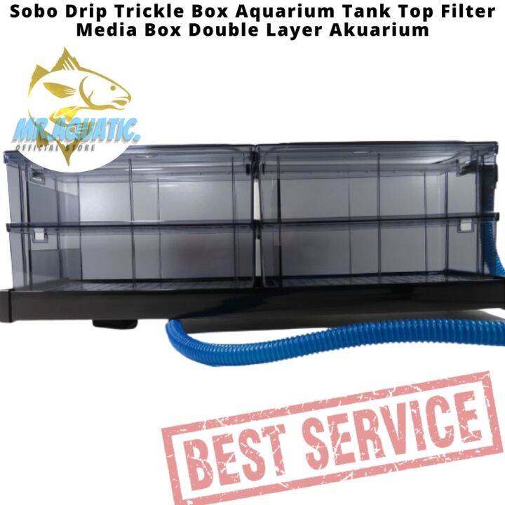 Sobo Drip Trickle Box Aquarium Tank Top Filter Media Box Double Layer