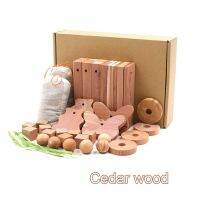 【CW】 Dropship 20/40Pcs Cedar Wood Block Round Piece Wardrobe Moth Mildew Proofing