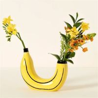 【LZ】▨  Resina flor vaso para a decoração home linda banana vaso criativo e moderno flor vaso presente para a planta