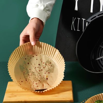 Airfryer Baking Paper Oil-Proof and Oil-Absorbing Air Fryer Disposable Paper Liner for Barbecue Plate Round Oven Pan Pad