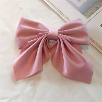 “：{+ Velvet Bow Big Bows Elastic Hair Bands Hair Solid Bowknot Duck Mouth Clip Hairpin Female Hair Accessories Hair Clip