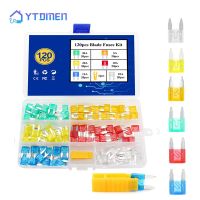 6Values 120Pcs Mini Blade Fuse Kit  Automotive Car Boat Fuses Assortment Kit Replacement Fuse with Clear Plastic Box Fuses  Accessories