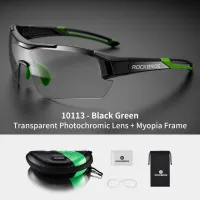 ROCKBROS Cycling Glasses Ultralight Photochromic Mountain Bike Sunglasses UV Protection Road Bicycle Eyewear Windproof Motorcycle Glasses With Myopia Frame