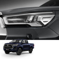 คิ้วไฟหน้า LED สีโครเมี่ยม สำหรับ Toyota Hilux Revo Prerunner ปี 2021-2022