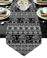 Mandala Pattern Elephant Blue Table Runner Wedding Table Decor Tablecloth And Placemat Kitchen Dinning Table Decoration