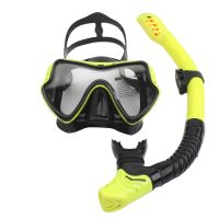 Black Yellow JSJM New Professional Snorkel Diving Mask Snorkels Goggles Glasses Diving Goggles Swimming Tube Set Snorkel Mask Adult Unisex