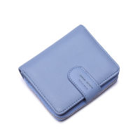 Wallet Women Short Solid Color Pu Leather Hasp Clutch Bag Female Multi-function Zipper Coin Purses Card Holder Money Clip