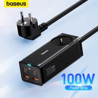 T017 Baseus 100W แท่นชาร์จแถบเครื่องชาร์จตั้งโต๊ะ GaN3สำหรับ iPhone 14 13แล็ปท็อป