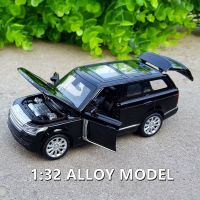 [AhQ ornaments] 1:32 Range Rover SUV ล้อแม็กรถยนต์รุ่น D Iecasts โลหะรถของเล่นยานพาหนะรุ่นจำลองสูงแสงเสียงคอลเลกชันเด็กของเล่นของขวัญ