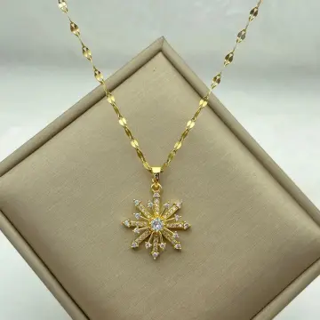 Gold necklace for womens clearance with price