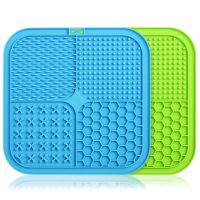 Silicone Pet Licking Mat With Suction Dog Lick Pad Slow Feeder Licky Mat For Dogs Pet Bathing Distraction Pads Food Dispenser