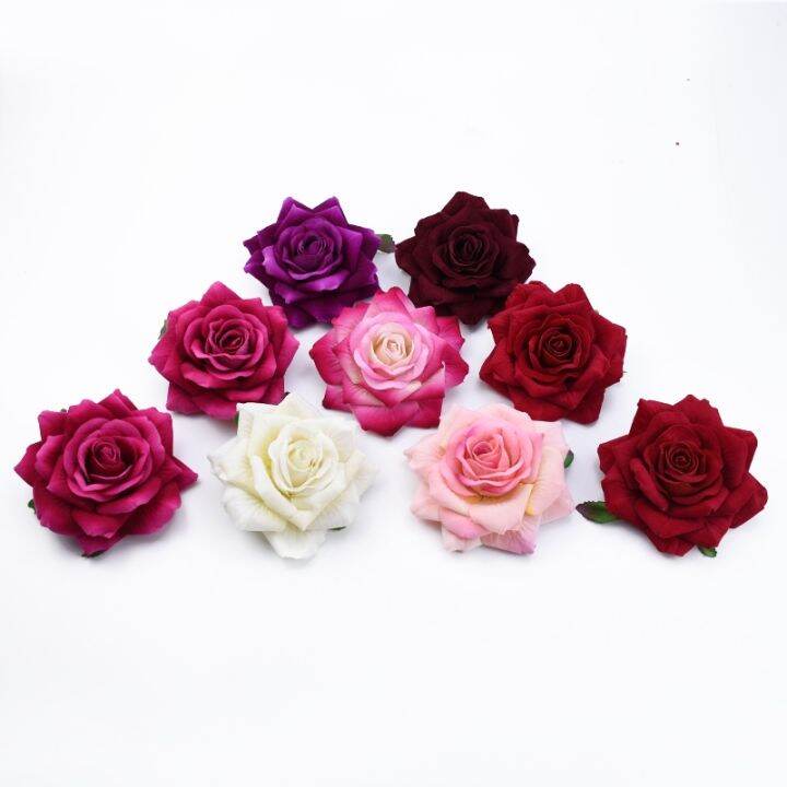 cw-2pcs-10cm-artificialbig-rosesdecorationdecorative-flowers-wreaths-wedding-bridal-accessories-clearance