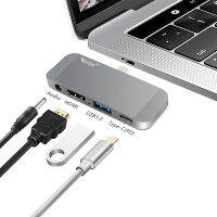 2022USB C ฮับ Type C สายฟ้า3 D Ock 4 In 1 USB-C อะแดปเตอร์ Dongle Combo กับ USB 3.0 DP,เสียงพอร์ต HDMI สำหรับ P