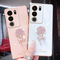 เคสโทรศัพท์ VIVOV29 VIVO V29 Pro V29e 5G 4G เคส ปลอกดีไซน์ใหม่ข้อเสนอสุดพิเศษคุณภาพสูงไฟฟ้าไข่มุกเพชรคริสตัลอมยิ้มกันกระแทกปกอ่อน Case 2023