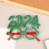 SIYI?Gift?Cheap? กรอบแว่นตาสุดน่ารักสำหรับ2024สำหรับเทศกาลคริสต์มาสที่คาดผมอุปกรณ์ประกอบฉากสำหรับถ่ายรูปปีใหม่อุปกรณ์ตกแต่งงานปาร์ตี้เทศกาลคริสต์มาสของขวัญสุดสร้างสรรค์สำหรับเด็กผู้ใหญ่