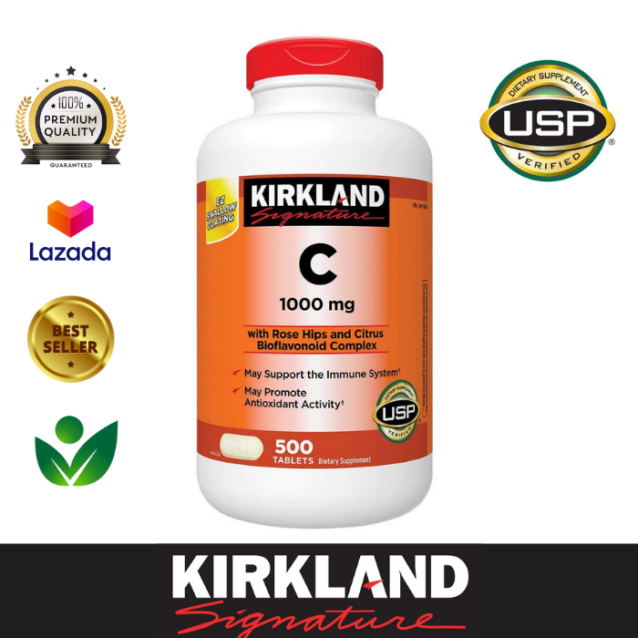 Kirkland Vitamin C 1000 mg with Rose hips 500 Tablets Lazada PH